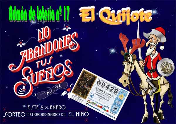 cartel antiguo sorteo del niño loteriasyapuestas El Quijote