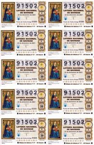 Billete Lotería de Navidad loteriasyapuestas El Quijote
