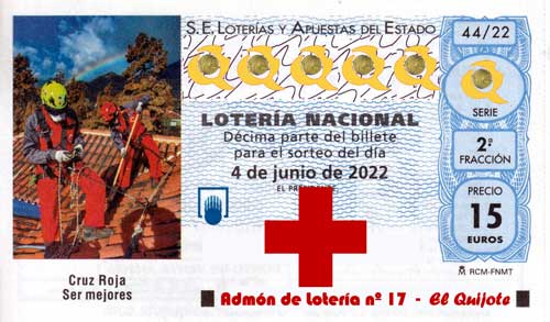 Décimo lotería Cruz Roja 2022