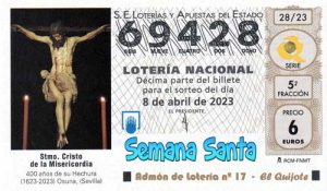 Décimo lotería sabado 8abr23 loteriasyapuestas El Quijote