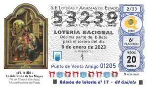 caducan los decimos lotería niño 2023 loteriasyapuestas El Quijote