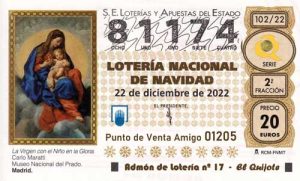 caducan los decimos lotería navidad 2022 loteriasyapuestas El Quijote