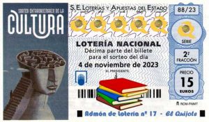 Décimo Sorteo Extraordinario de la Cultura 2023 loteriasyapuestas El Quijote