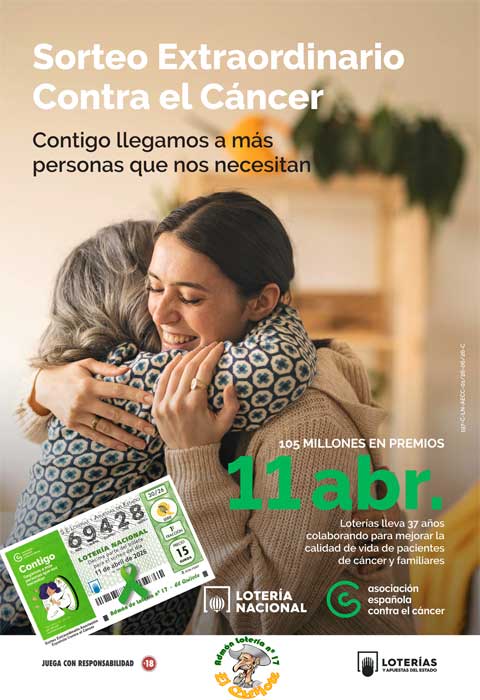 cartel lotería contra el cáncer 2026