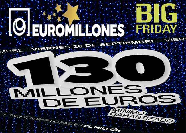 26 de Septiembre Bote Especial Euromillones