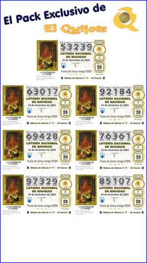 Pack Exclusivo Lotería Navidad 2025 loteriasyapuestas El Quijote