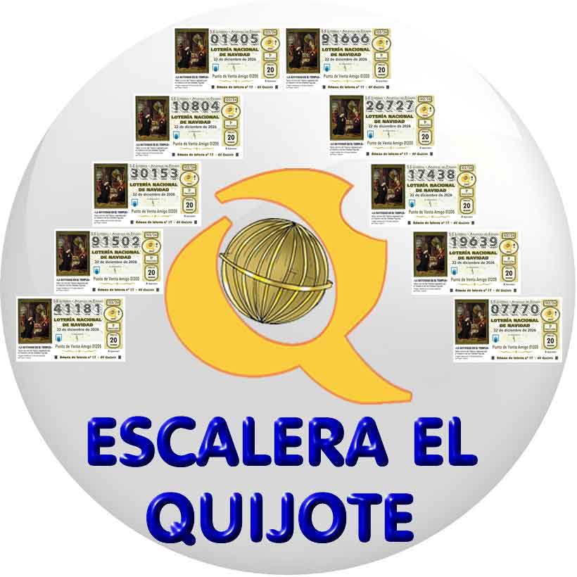 pack escalera El Quijote lotería navidad 2026