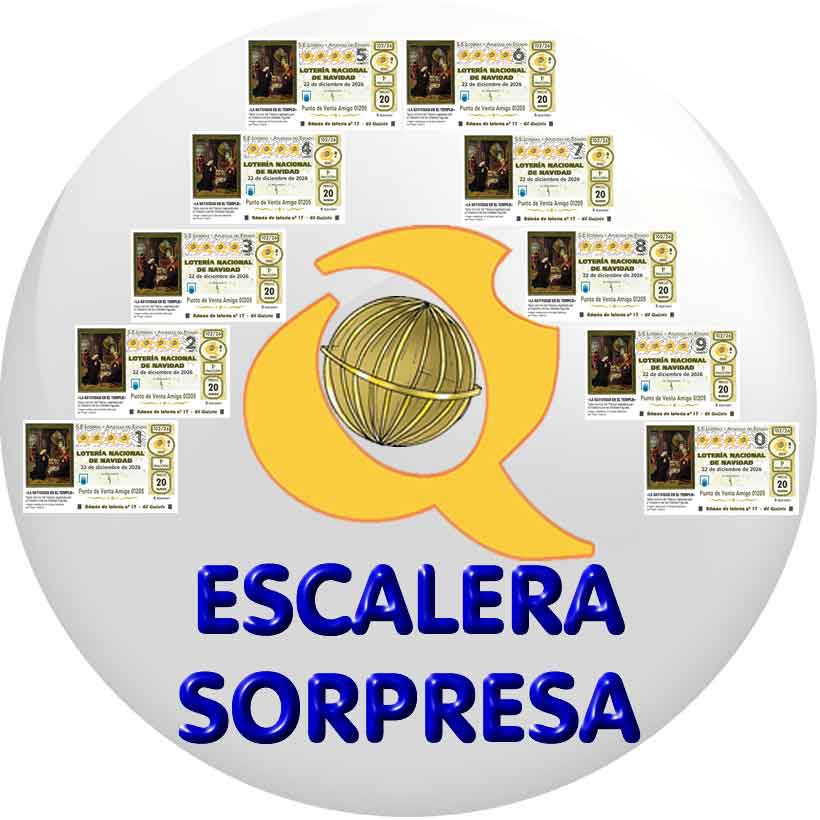 pack escalera sorpresa lotería navidad 2026